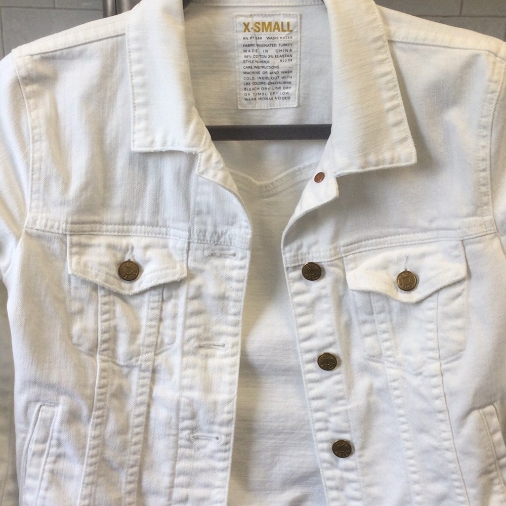 White J Crew jean jacket size x small